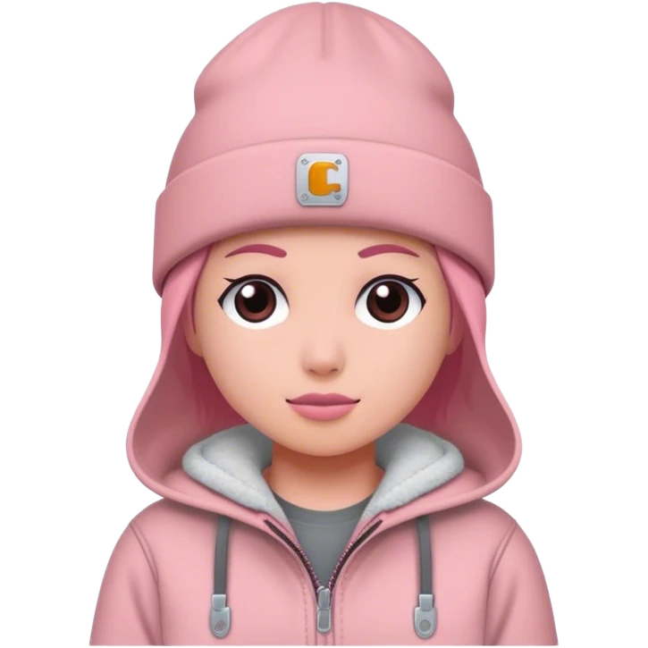 Shape of Carhartt beanie dusty pink color emoji