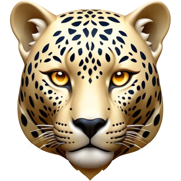 Cinematic Noble Jaguar Portrait Emoji, Poised and elegant, with a sleek, muscular build adorned with striking rosette patterns and intense, focused eyes, Simplified yet sharp and sophisticated features, highly detailed, glowing with a soft, wild luminescence, high shine, intelligent and graceful, stylized with an air of untamed nobility, focused and alert, soft glowing outline, capturing the essence of a watchful guardian that feels as though it could step out of the screen with effortless authority! emoji