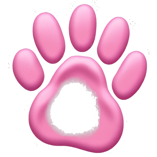 Pink puppy paw emoji