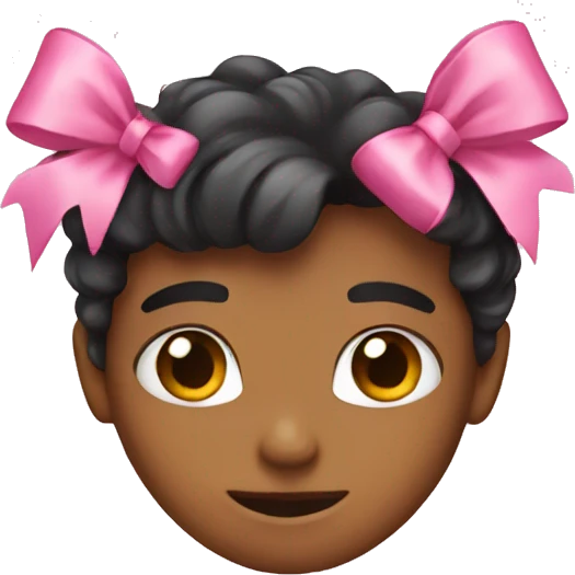 a pink bow emoji