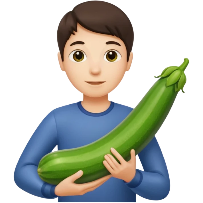 peppermint carrying a zucchini emoji