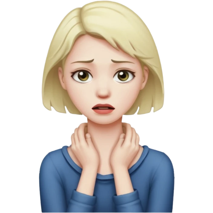 woman strangling her self emoji