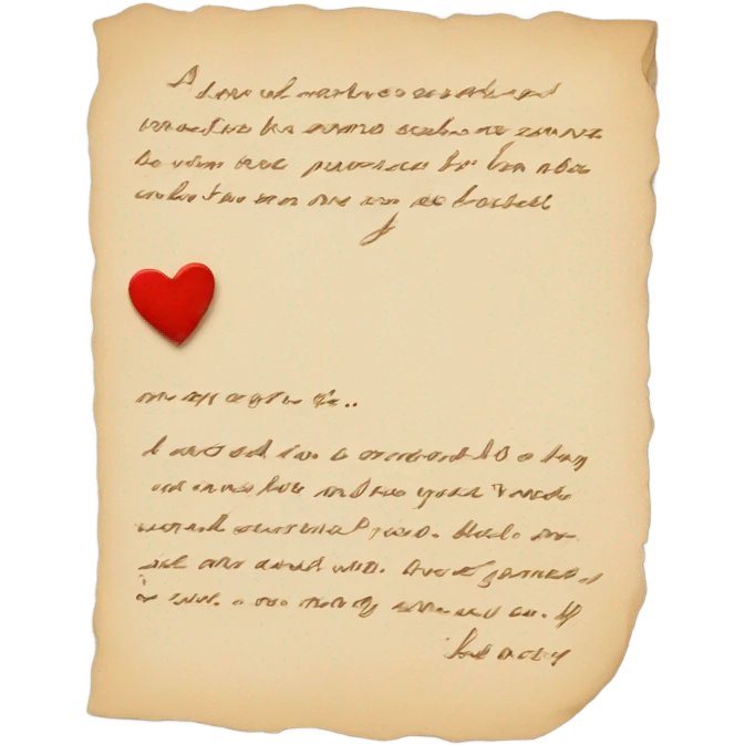 Hand written love letter emoji