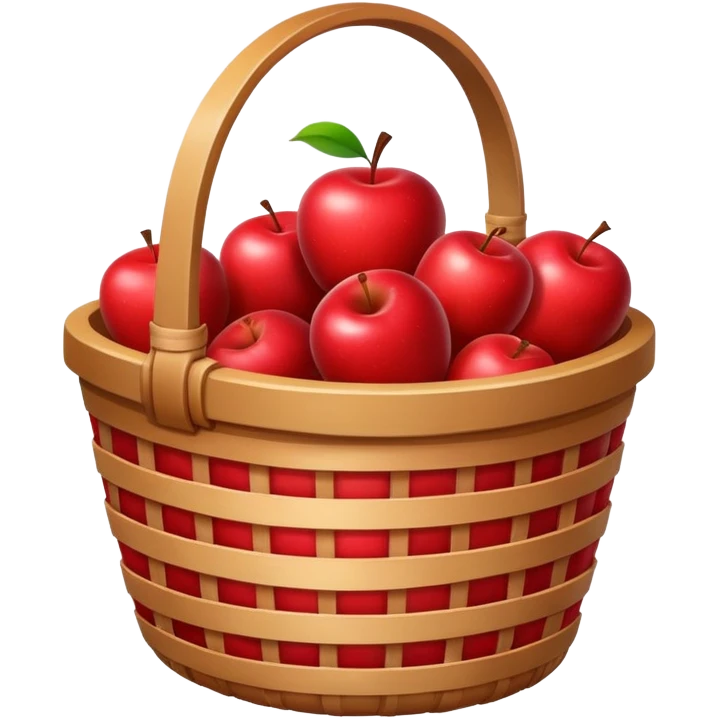 an apple in a basket emoji