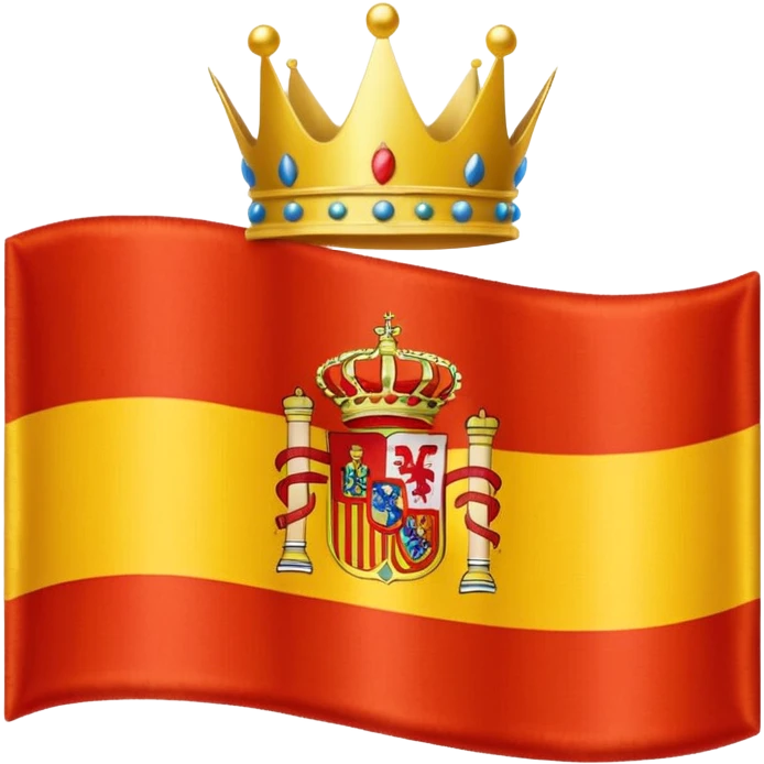 Spain flag with a golden crown emoji