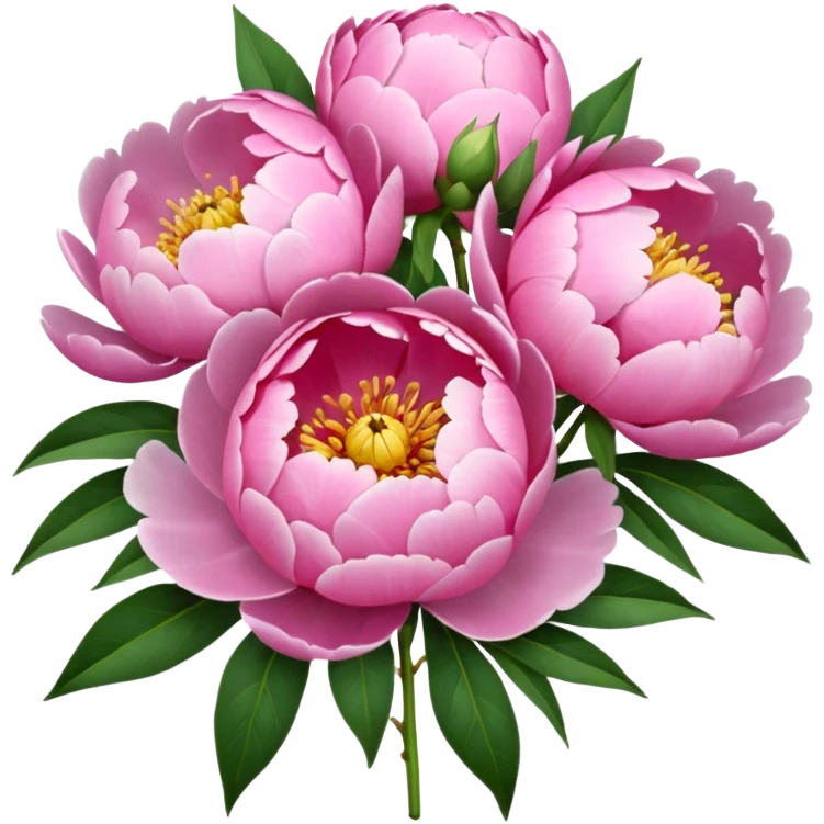 Peonies bouquet emoji