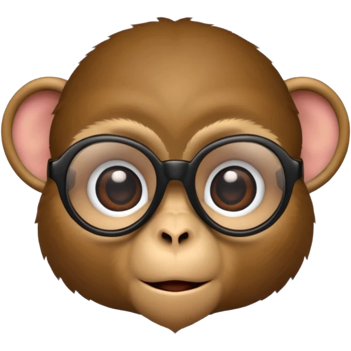  monkey with black glasses  emoji