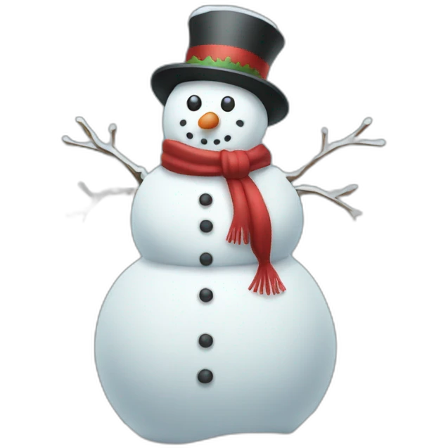 full body christmas snowman emoji