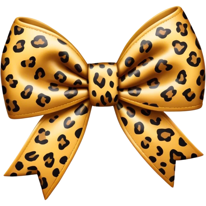 Leopard bow emoji