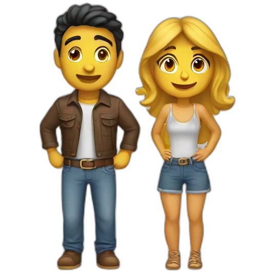 Chico y chica emoji