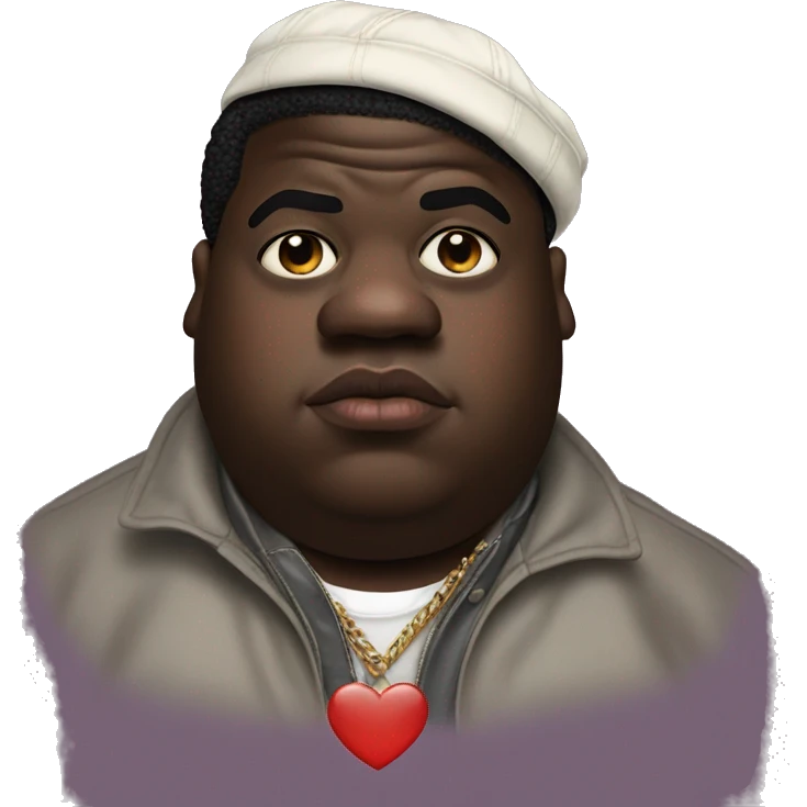 Notorious BIG with heart eyes emoji