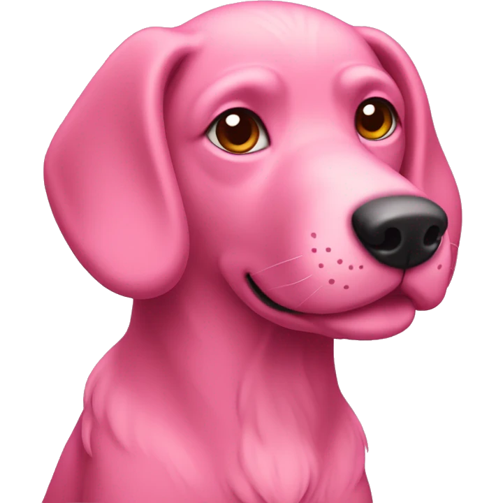 pink dog emoji