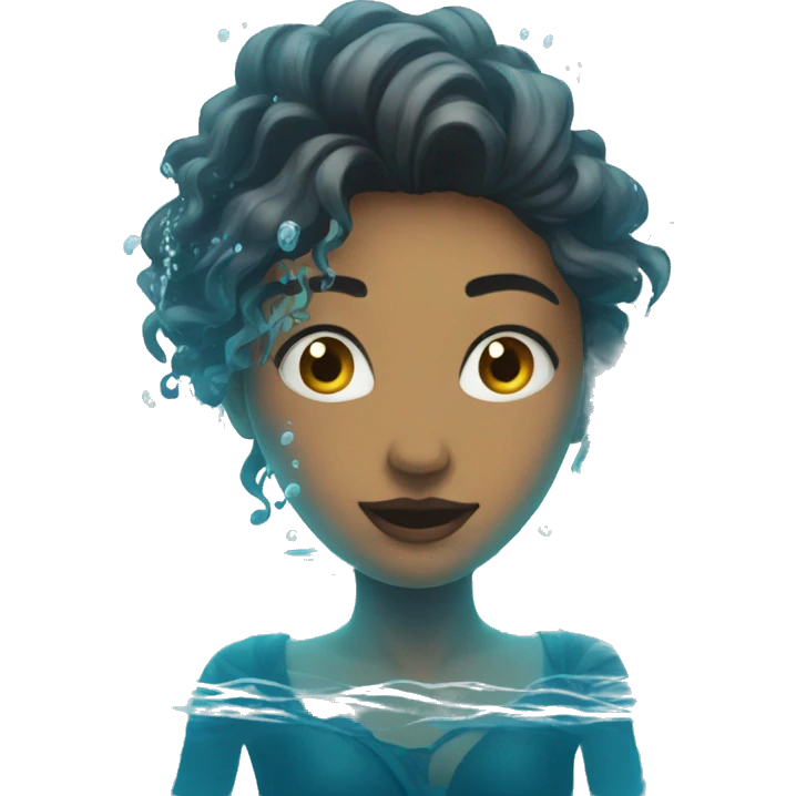 woman disappearing under the water emoji