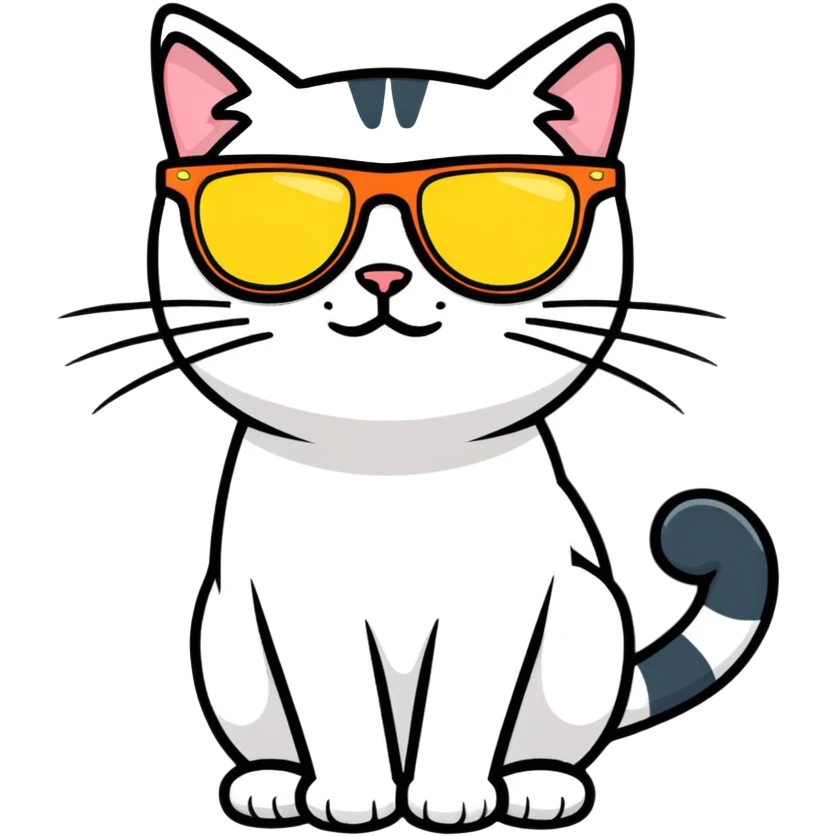 Cat with sunglasses emoji