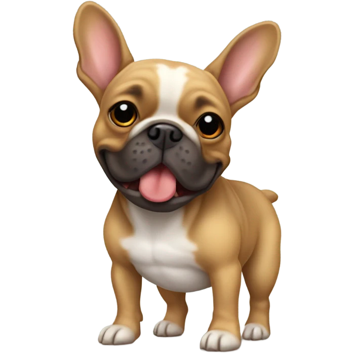 French bulldog humping a moose toy emoji