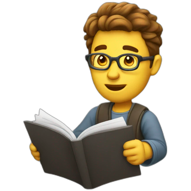 Developer reading contract emoji