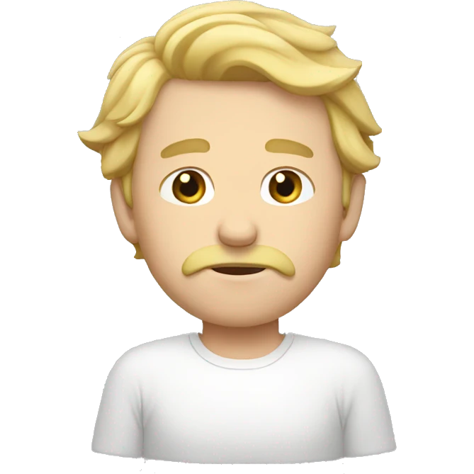 white man who scratches his chin emoji