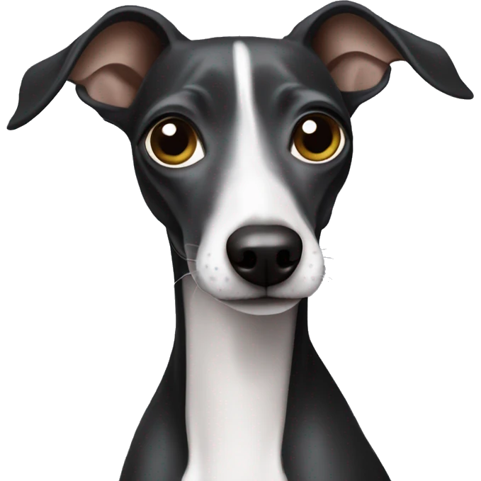 Black Italian greyhound emoji