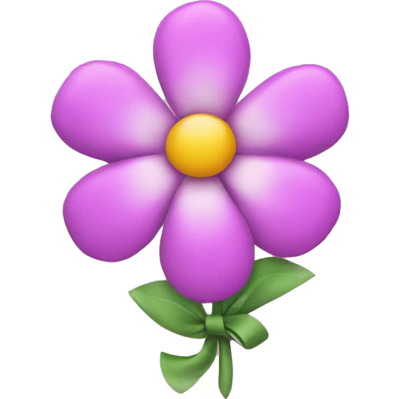 Flowers with bow emoji