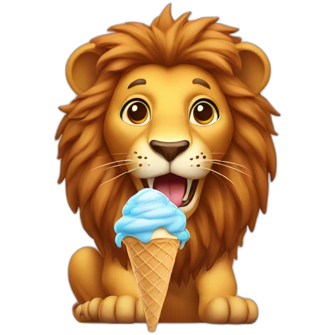 lion with ice cream  emoji