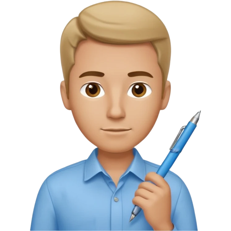 caucasian male office worker

light blue shirt emoji