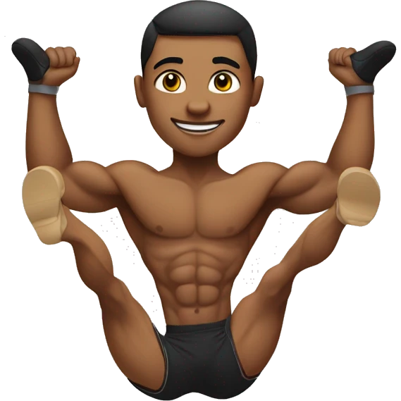 muscular athlete doing handstand emoji