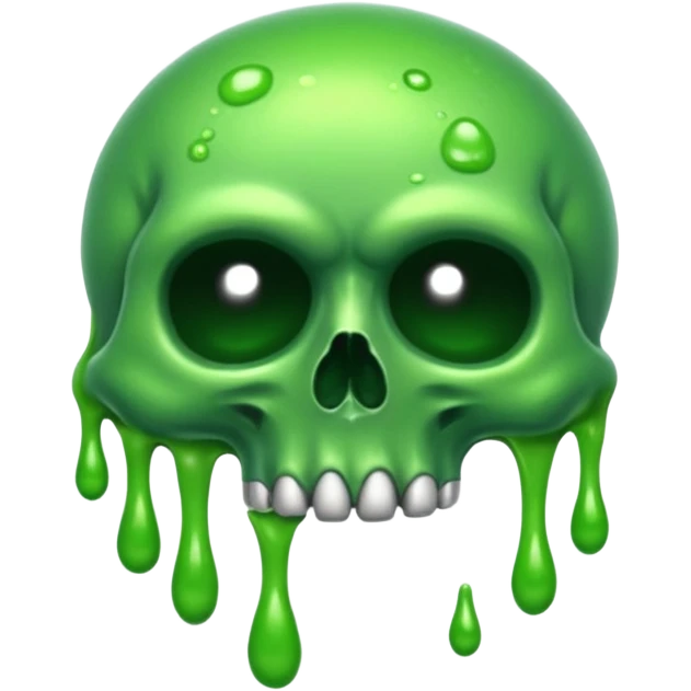 Green Slime Pool, in the style of your bleeding skull art. emoji