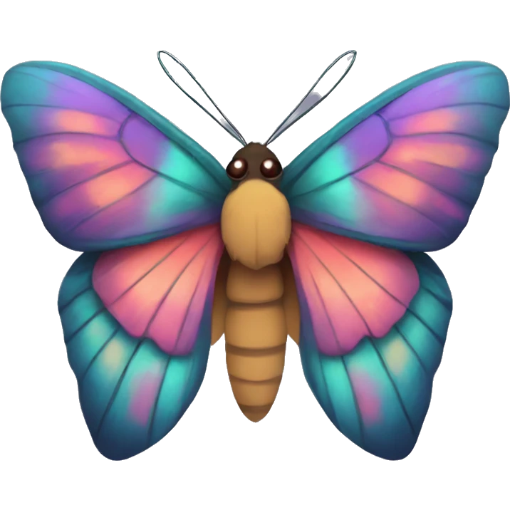 Make a beautiful moth very colorful  emoji
