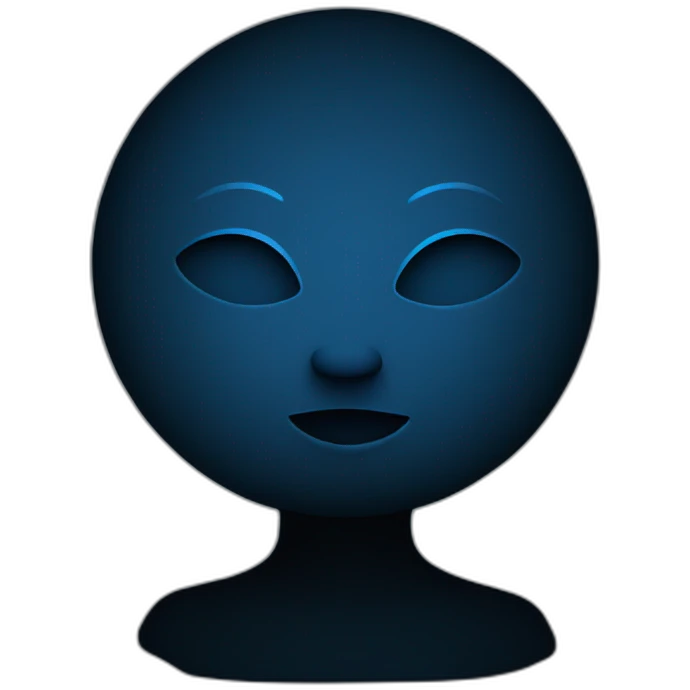 blue moon black background emoji