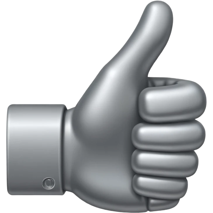 thumbs up but grey emoji