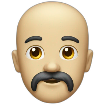 Tête de squelette barbue emoji