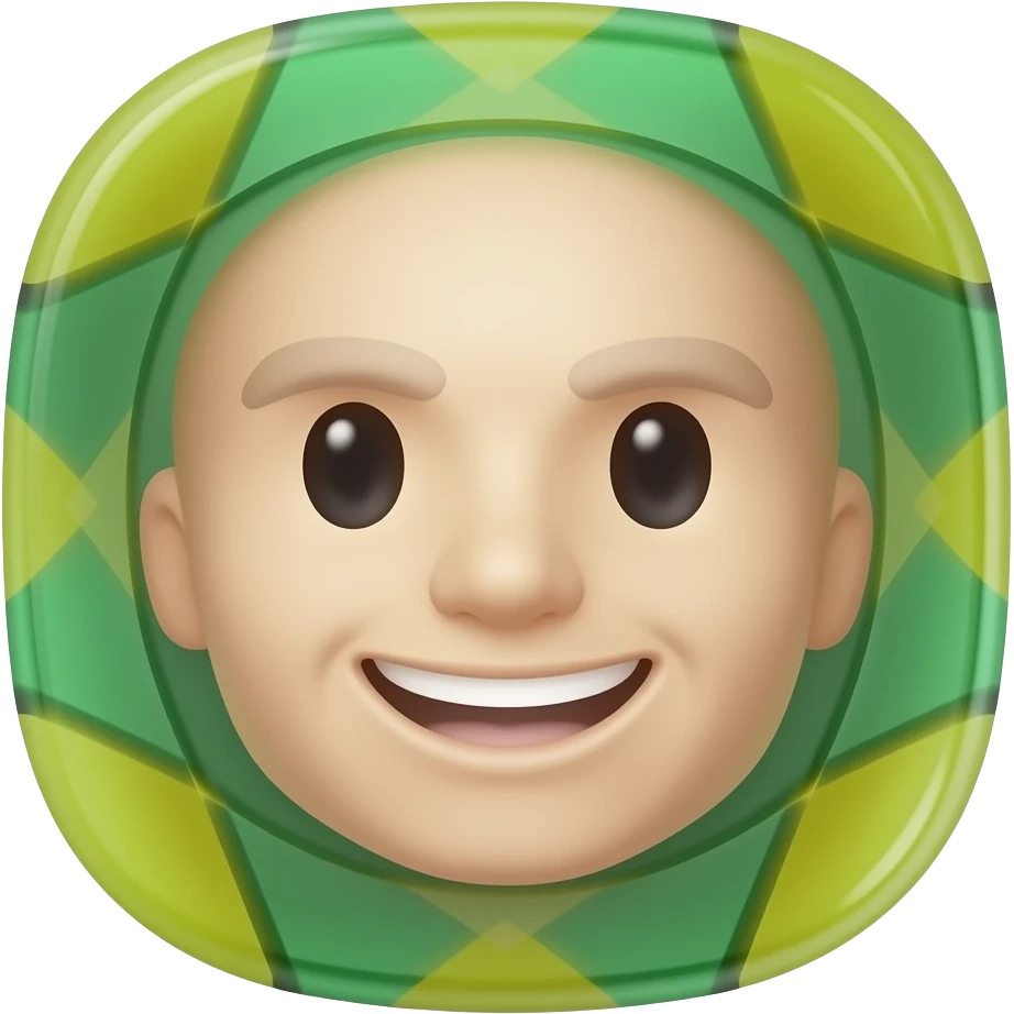 3D isometric face icon, wide joyful smile, welcoming expression.
Minimalist professional style, emerald green & gold accents.
Soft studio lighting, 8k Octane render, ray-tracing detail.
Isolated on white background, premium literary aesthetic --v 6.0 emoji