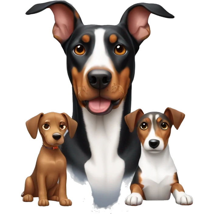 Doberman with Jack Russell emoji