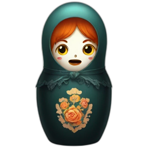 Scary Russian doll emoji