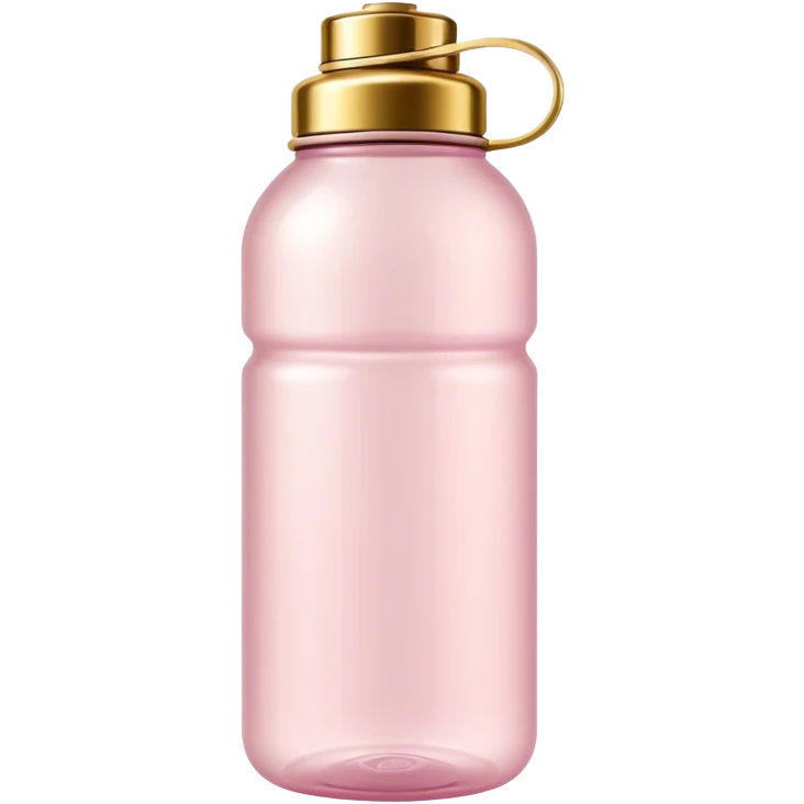 very light pink water bottle with gold lid  emoji