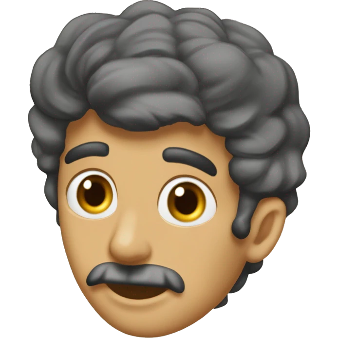 یه دختر عینک سفید با لباس آبی پوت برنز و پشونی جوی و موهای آبی و مشکی emoji