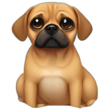 Puggle in bed emoji