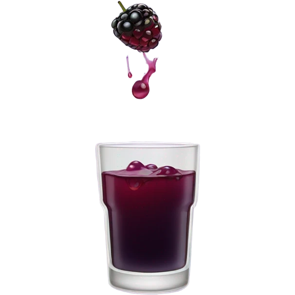 Black berry jelly falling from the bar emoji