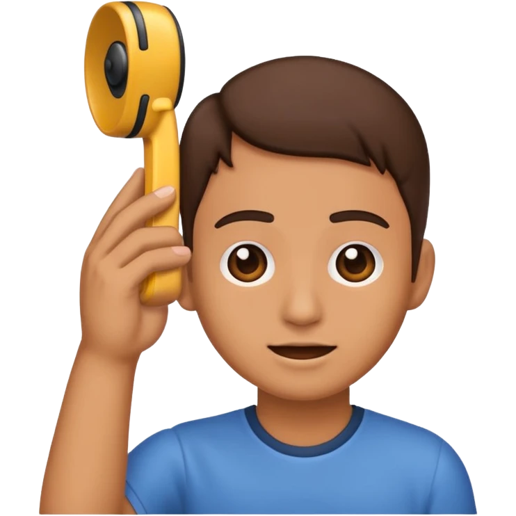 hand holding a phone to the ear emoji emoji