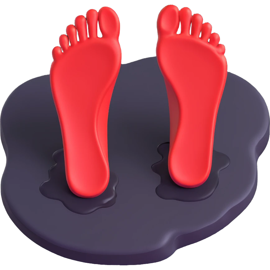 Dracula's footprint emoji