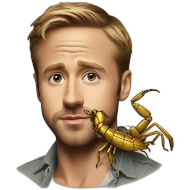 Ryan Gosling with a scorpion emoji