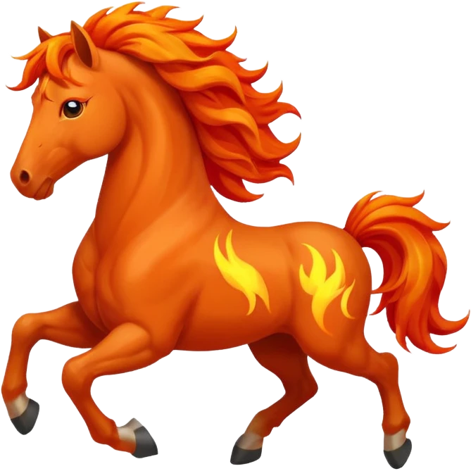 realistic fire horse emoji
