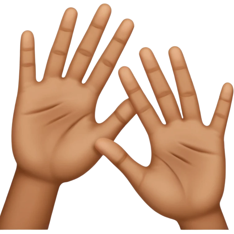 Two hands high-five emoji