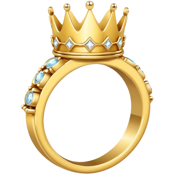 anillo de cumpleañera de 15 años con corona emoji