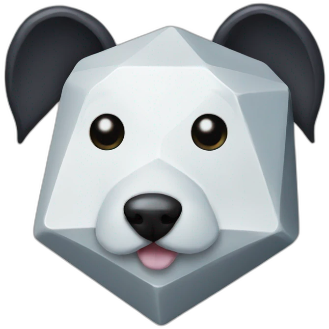 D20 dice with dog ears emoji