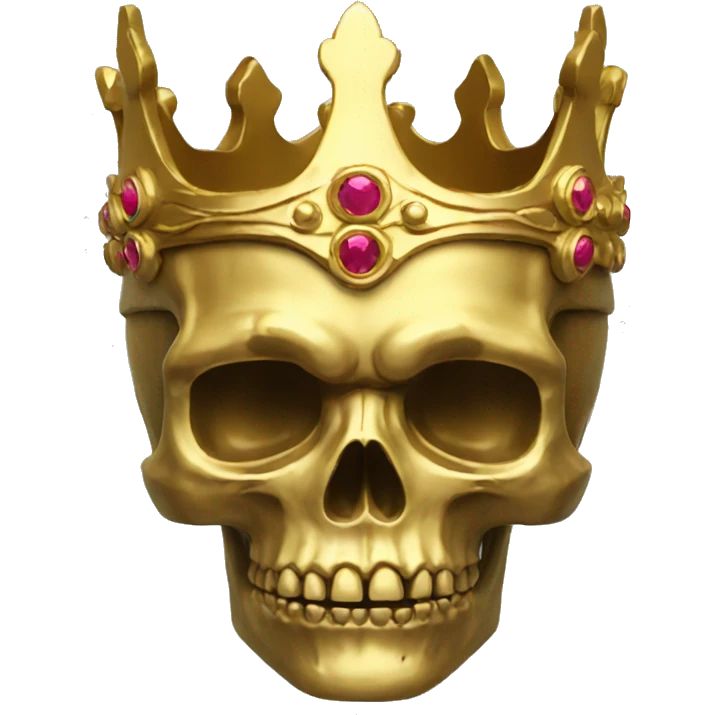 Skull king crown gold emoji