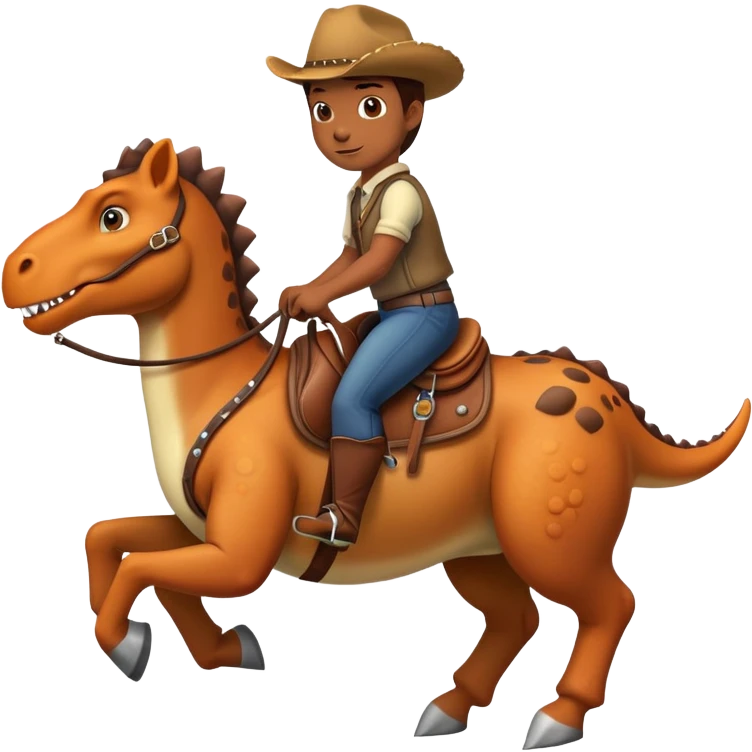 Dino riding a horse emoji
