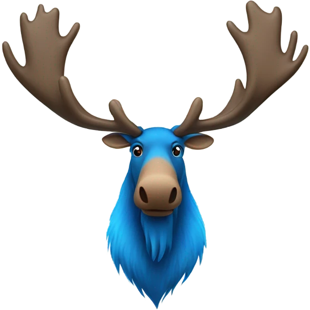 Blue moose  emoji