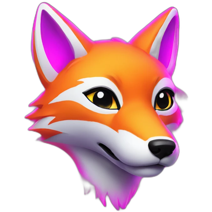neon fox emoji