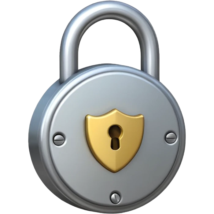 padlock emoji, open to the right, classic emoji style emoji